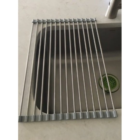 Over The Sink Dish Drying Rack, Roll Up Dish Drying Rack, Foldable Dish Drainer - Picture 1 of 1
